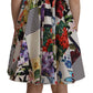 Dolce & Gabbana Multicolor Pachwork Poplin Floral A-Line Mini Flared Dress