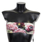 Dolce & Gabbana Multicolor Floral Print Women Beachwear Bikini Tops
