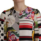 Dolce & Gabbana Multicolor Charmeuse Floral Sheath Jaquard Pachwork Dress