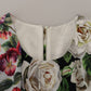 Dolce & Gabbana Multicolor Floral Sheath Midi Silk Dress