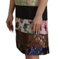 Dolce & Gabbana Multicolor Pachwork Floral Sheath Jaquard Mini Gown Dress
