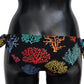 Dolce & Gabbana Black Coral Print Swimwear Beachwear Bikini Bottom
