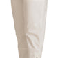 Dolce & Gabbana White High Waist Tapered Women Cotton Pants
