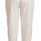 Dolce & Gabbana White High Waist Tapered Women Cotton Pants