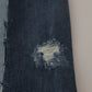 Dolce & Gabbana Multicolor Patchwork DG Fashion Wide Leg Denim Pant