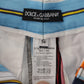Dolce & Gabbana Multicolor Striped High Waist Cotton Pants
