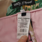 Dolce & Gabbana Beige Floral Dress Formal High Waist Pants