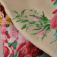 Dolce & Gabbana Beige Floral Dress Formal High Waist Pants