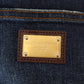 Dolce & Gabbana Black Floral Lace Front Skinny Denim Jeans