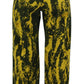 Dolce & Gabbana Yellow Tie Dye High Waist Pants Cotton Jeans