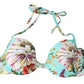 Dolce & Gabbana Mint Green Floral Print Beachwear Bikini Tops