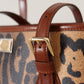 Dolce & Gabbana Brown Leopard Pattern Shopping Tote Hand Bucket Purse