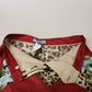 Dolce & Gabbana Multicolor Leopard Flora Printed Mid Waist Trouser Pants