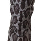 Dolce & Gabbana Gray Leopard Boots Padded Mid Calf Shoes