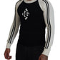 Dolce & Gabbana Multicolor Crew Neck Pullover Logo Sweater