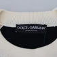 Dolce & Gabbana Multicolor Crew Neck Pullover Logo Sweater