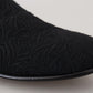 Dolce & Gabbana Black Floral Jacquard Slippers Loafers Shoes