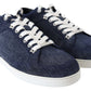 Jimmy Choo Miami Blue Denim Sneakers
