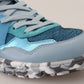 Dolce & Gabbana Blue Gray Leather Sport Low Top Sneakers