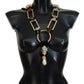 Dolce & Gabbana Gold Brass Sicily Crystal Robe Statement Necklace