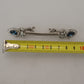 Dolce & Gabbana 925 Sterling Silver Crystals Pin Collar Brooch
