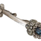 Dolce & Gabbana 925 Sterling Silver Crystals Pin Collar Brooch