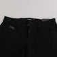 Costume National Black Sequined Mid Waist Slim Fit Denim Jeans