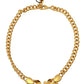 Dolce & Gabbana Gold Brass Crystal Logo Fruit Floral Statement Necklace