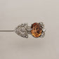 Dolce & Gabbana 925 Sterling Silver Large Crystals Pin Brooch