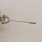 Dolce & Gabbana 925 Sterling Silver Large Crystals Pin Brooch