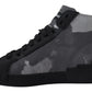 Dolce & Gabbana Gray Canvas Cotton High Tops Sneakers Shoes