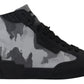 Dolce & Gabbana Gray Canvas Cotton High Tops Sneakers Shoes