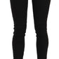 Costume National Black Embellished Mid Waist Skinny Denim Jeans