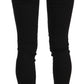 Costume National Black Embellished Mid Waist Skinny Denim Jeans