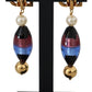 Dolce & Gabbana Gold Plated Brass Glass Design Dangling Earrings