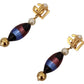 Dolce & Gabbana Gold Plated Brass Glass Design Dangling Earrings