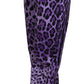Dolce & Gabbana Purple Leopard Print High Waist Pants