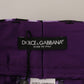 Dolce & Gabbana Purple Leopard Print High Waist Pants