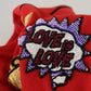 Dolce & Gabbana Red Sequined Love Cotton Pullover Sweater