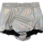 Dolce & Gabbana Silver Holographic High Waist Hot Pants Shorts