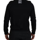 Dolce & Gabbana Black Nylon Full Zip Cardigan Logo Sweater