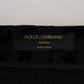 Dolce & Gabbana Black Denim Cotton Stretch Hot Pants Shorts