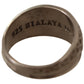 Nialaya Rhodium 925 Sterling Silver Mens Ring