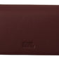 Karl Lagerfeld Wine Leather Evening Clutch Bag