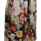 Dolce & Gabbana Multicolor Floral Silk High Waist Aline Skirt
