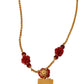 Dolce & Gabbana Gold Brass Flower Card Deck Crystal Pendant Necklace