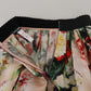 Dolce & Gabbana Multicolor Floral Silk High Waist Aline Skirt