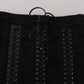 Dolce & Gabbana Black Brocade Mini Above Knee Pencil Skirt