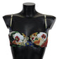 Dolce & Gabbana Multicolor Floral Print Swimwear Bikini Tops