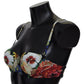 Dolce & Gabbana Multicolor Floral Print Swimwear Bikini Tops